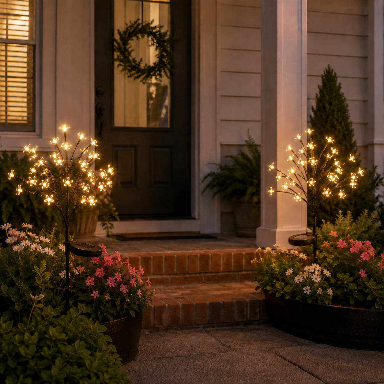 2-Pack Solar Flower LED Lights – 40-LED Outdoor Garden Decor for Patio, Yard & Pathway