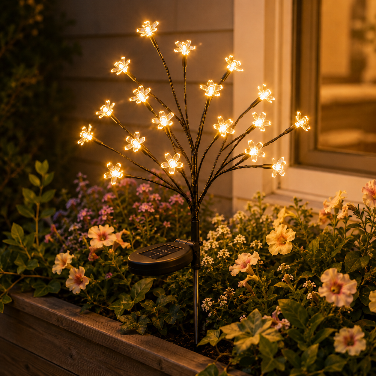 2-Pack Solar Flower LED Lights – 40-LED Outdoor Garden Decor for Patio, Yard & Pathway
