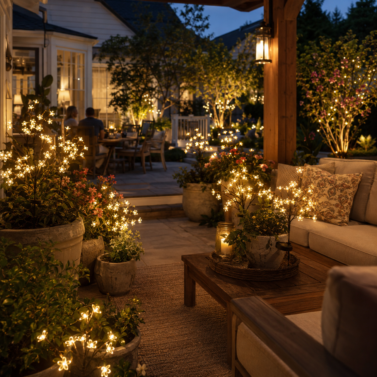 2-Pack Solar Flower LED Lights – 40-LED Outdoor Garden Decor for Patio, Yard & Pathway