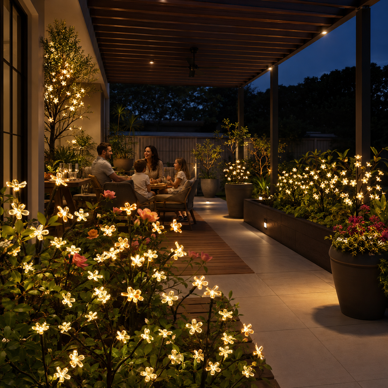 2-Pack Solar Flower LED Lights – 40-LED Outdoor Garden Decor for Patio, Yard & Pathway