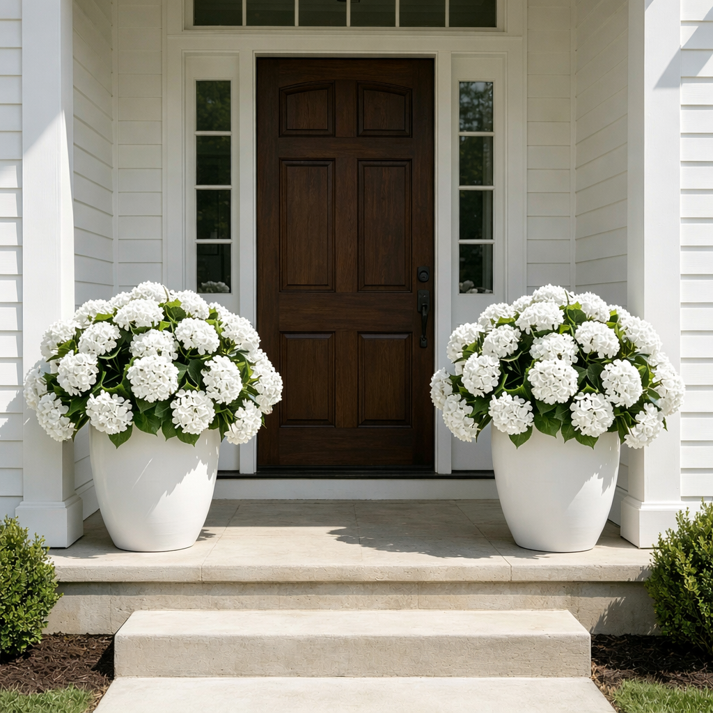 3-Piece UV-Resistant Artificial Hydrangea Bundles