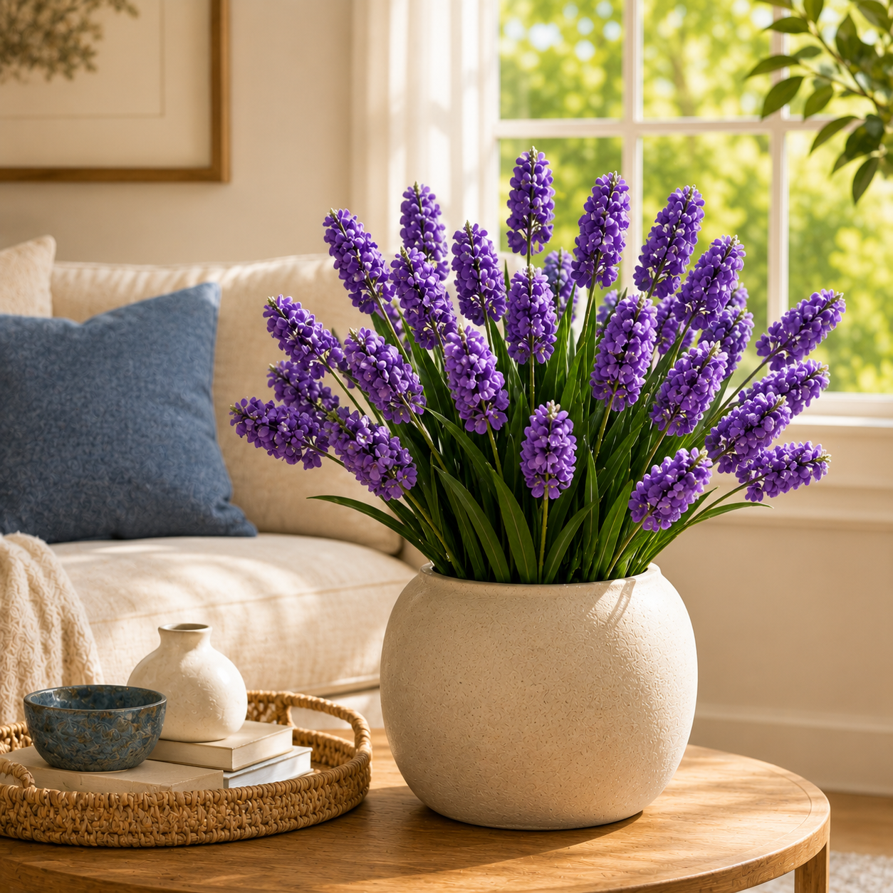 3-Flower Artificial Lavender Stem