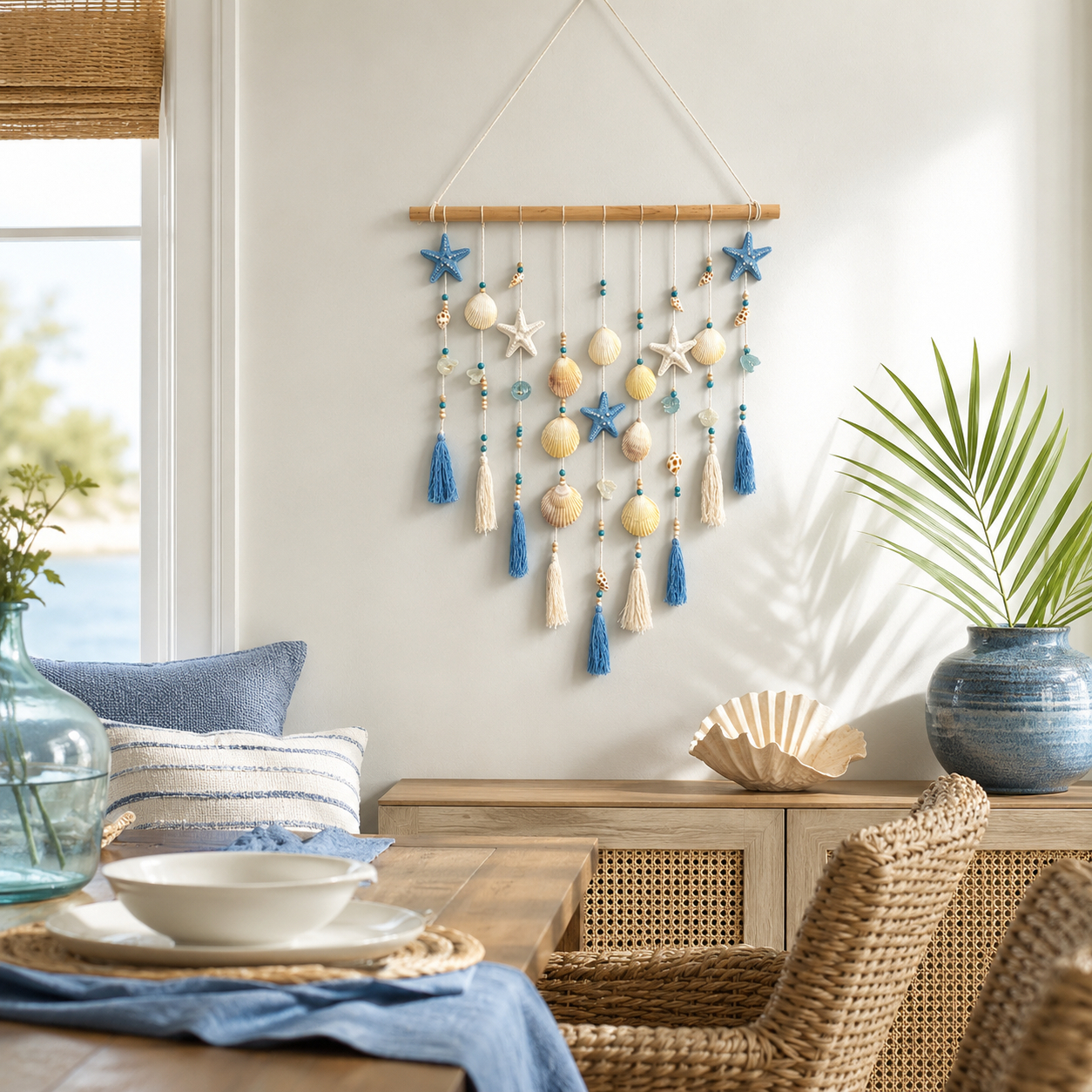Lighted Coastal Seashell Wall Hanging Decor