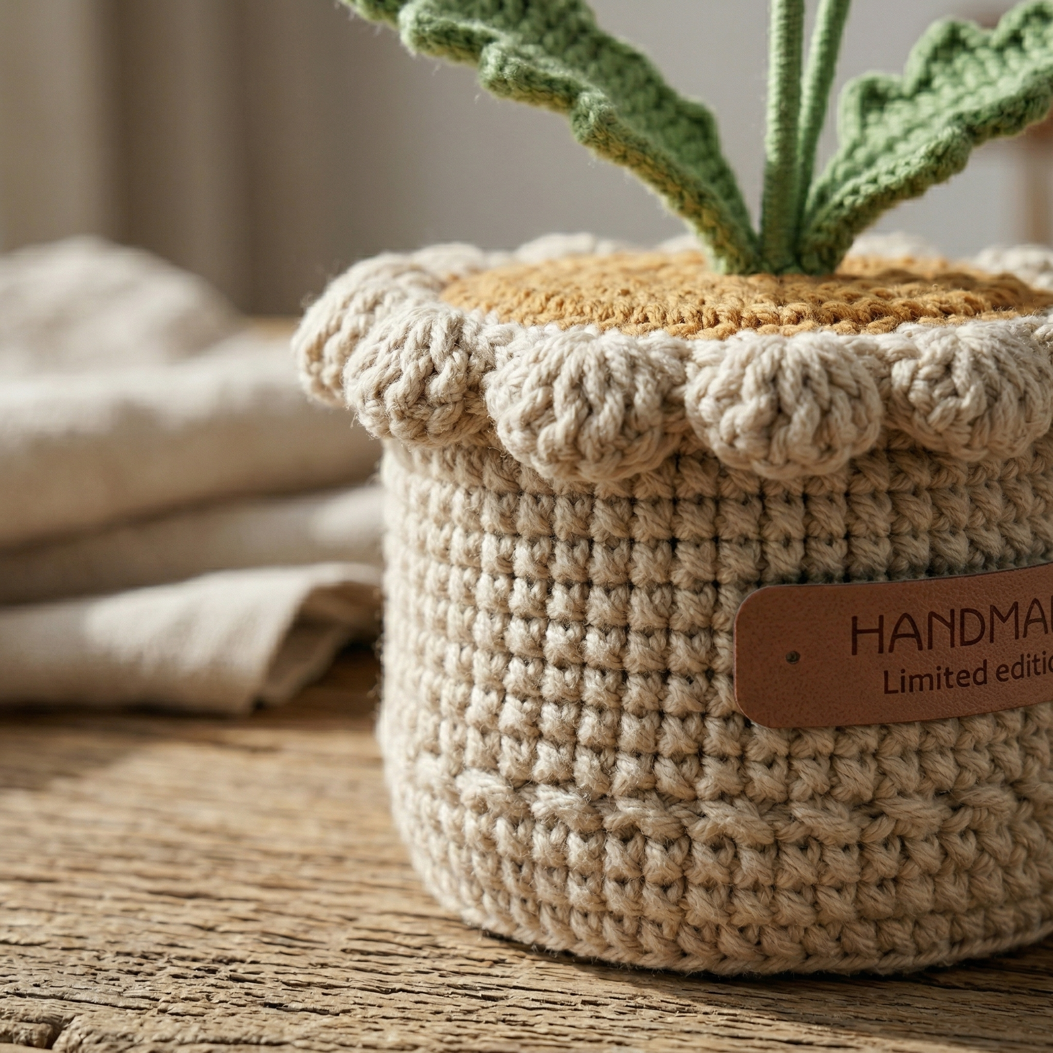 Handmade Crochet Forever Flower Pot
