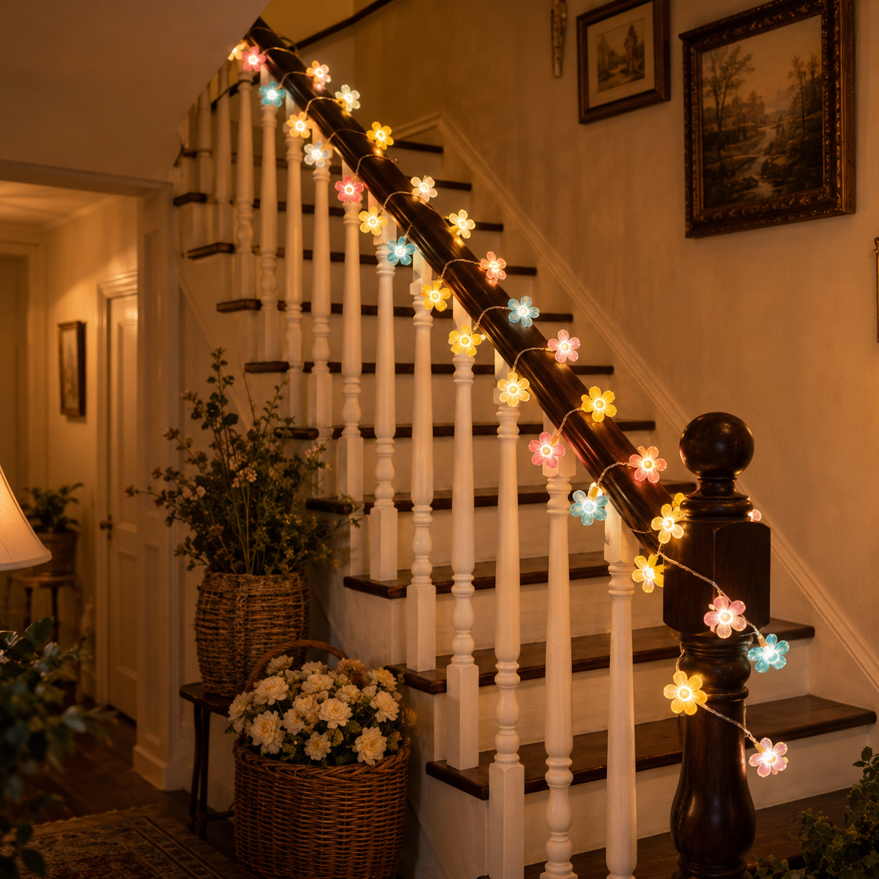 2-Pack Flower String Lights, 3m 30 LED  Floral Fairy Lights