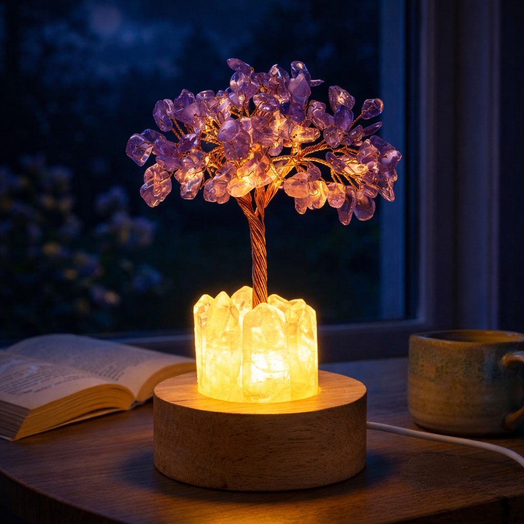 Crystal Chip Money Tree Night Light