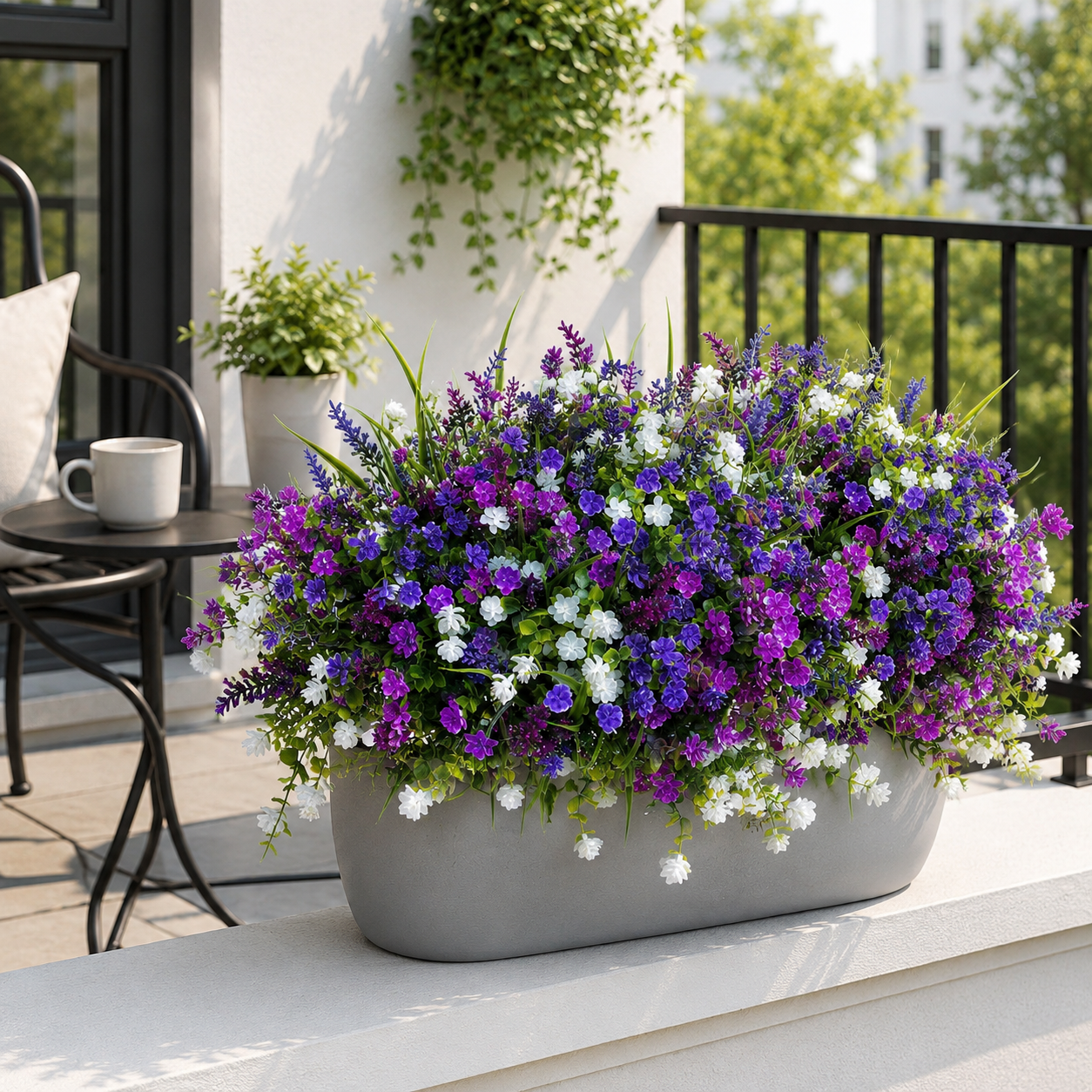 8-Piece Set of Outdoor Realistic Artificial Flowers