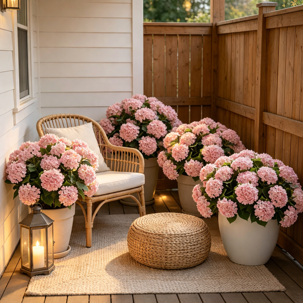 3-Piece UV-Resistant Artificial Hydrangea Bundles