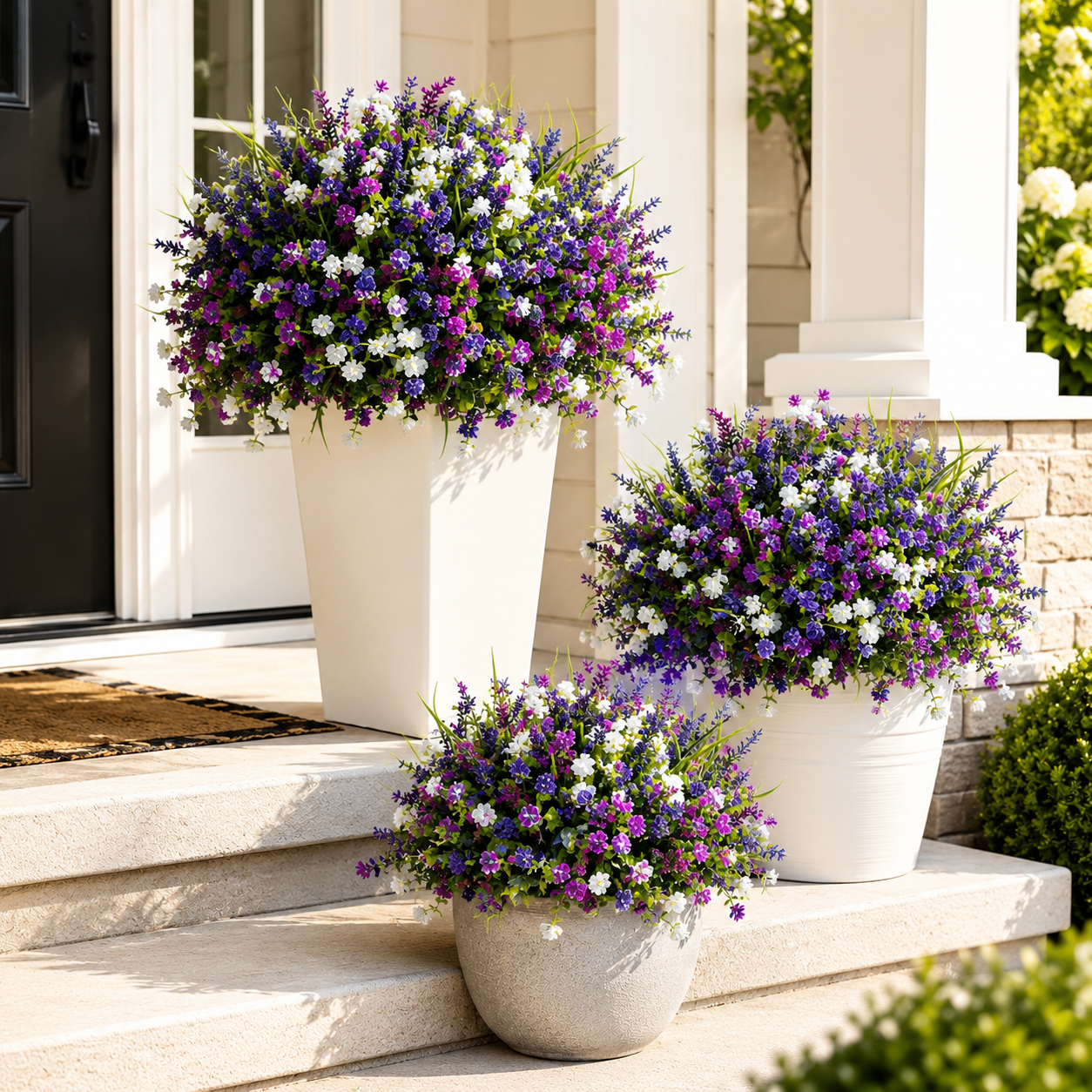 8-Piece Set of Outdoor Realistic Artificial Flowers