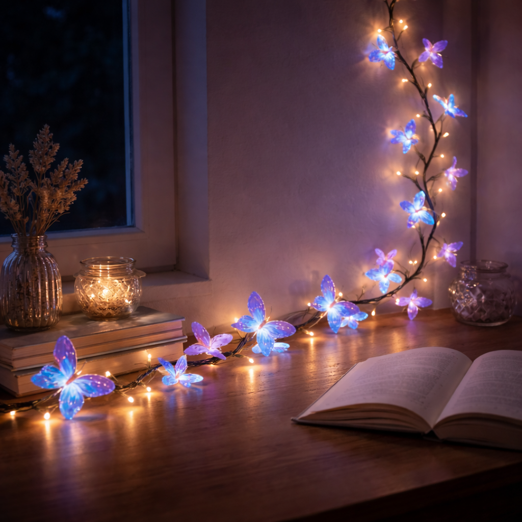 Butterfly Flower LED Vine Light