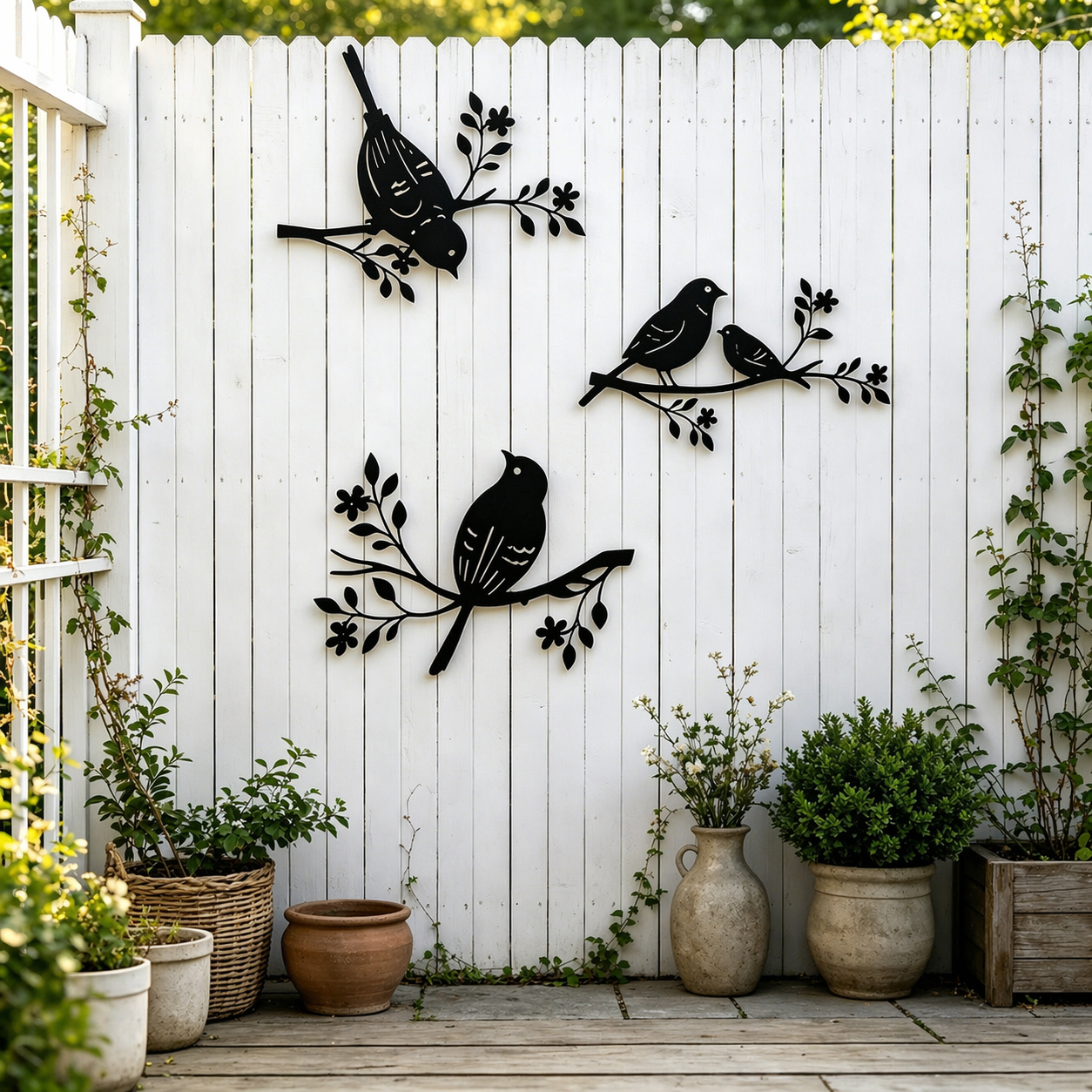 3-Piece Metal Bird Wall Art Decor
