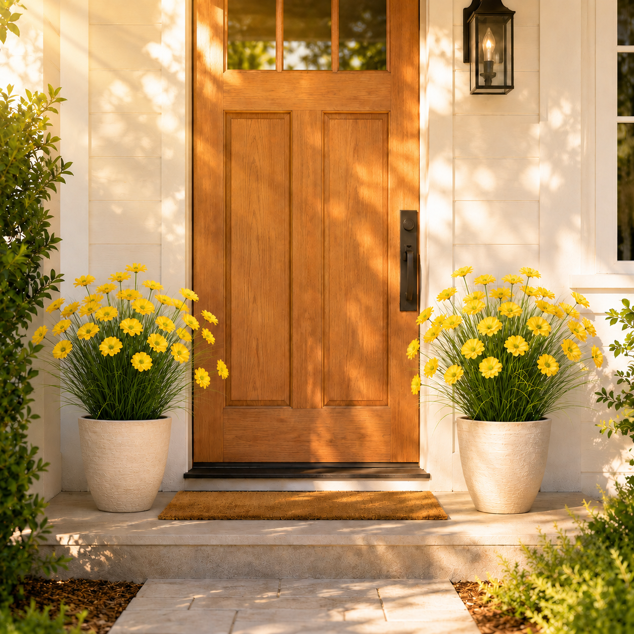 23.6 in Yellow Faux Flower Grass Bundle
