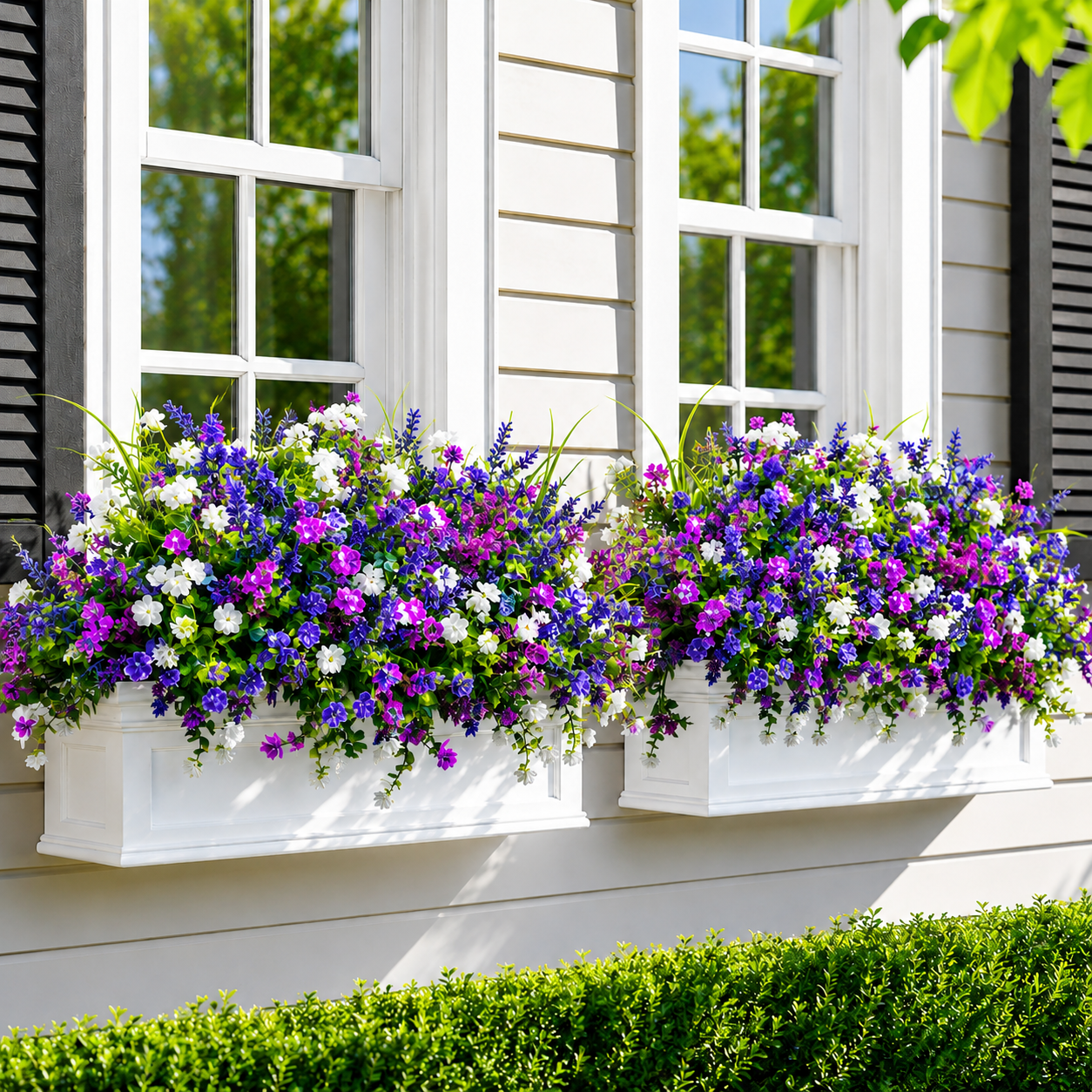 8-Piece Set of Outdoor Realistic Artificial Flowers