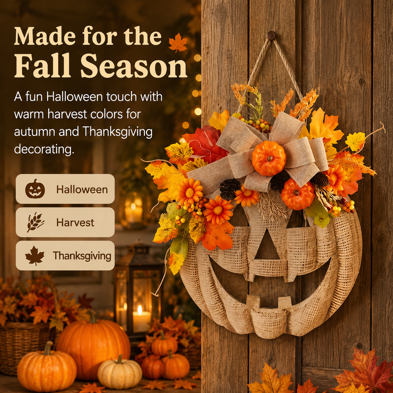 Pumpkin Door Hanger
