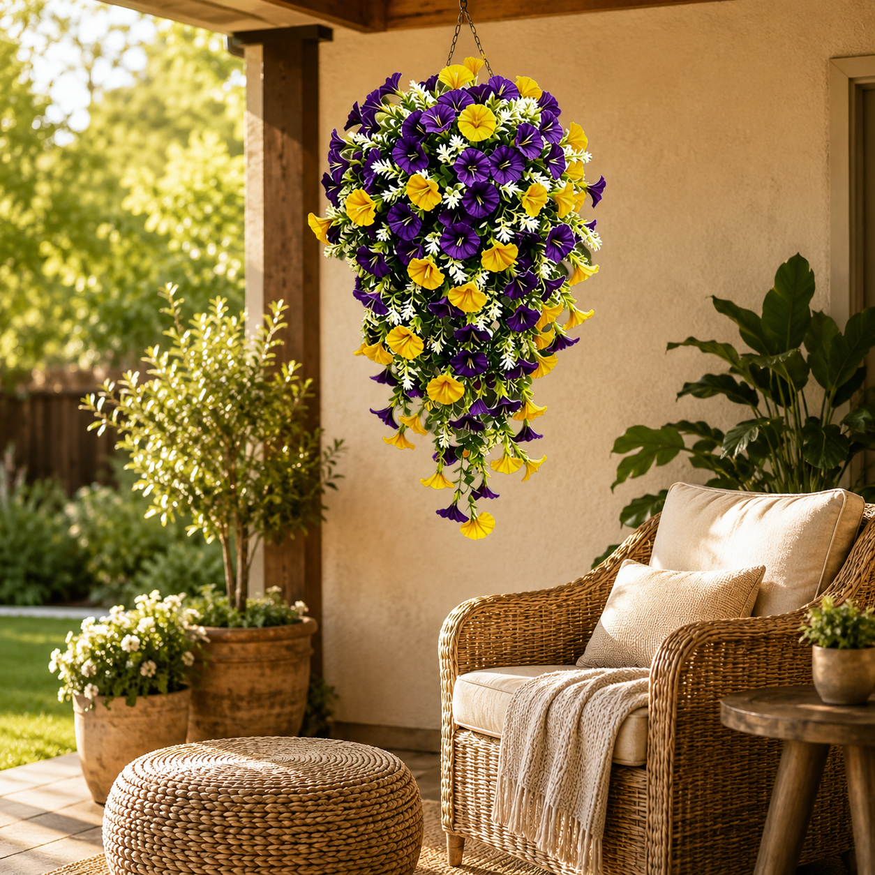 7-Piece Spring & Summer Artificial Morning Glory Hanging Vine