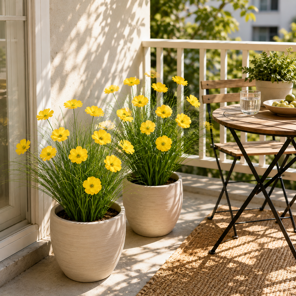 23.6 in Yellow Faux Flower Grass Bundle