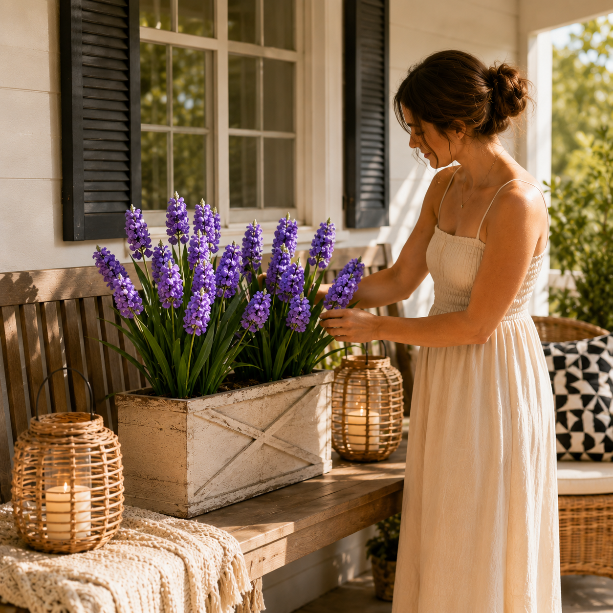 3-Flower Artificial Lavender Stem