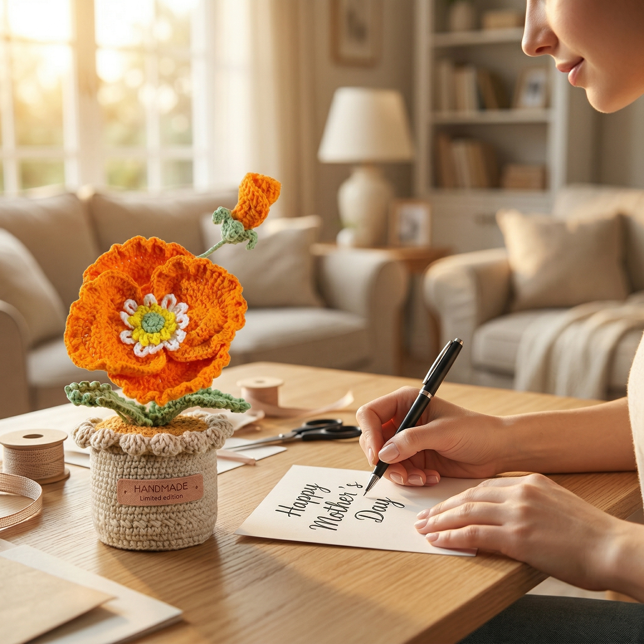 Handmade Crochet Forever Flower Pot