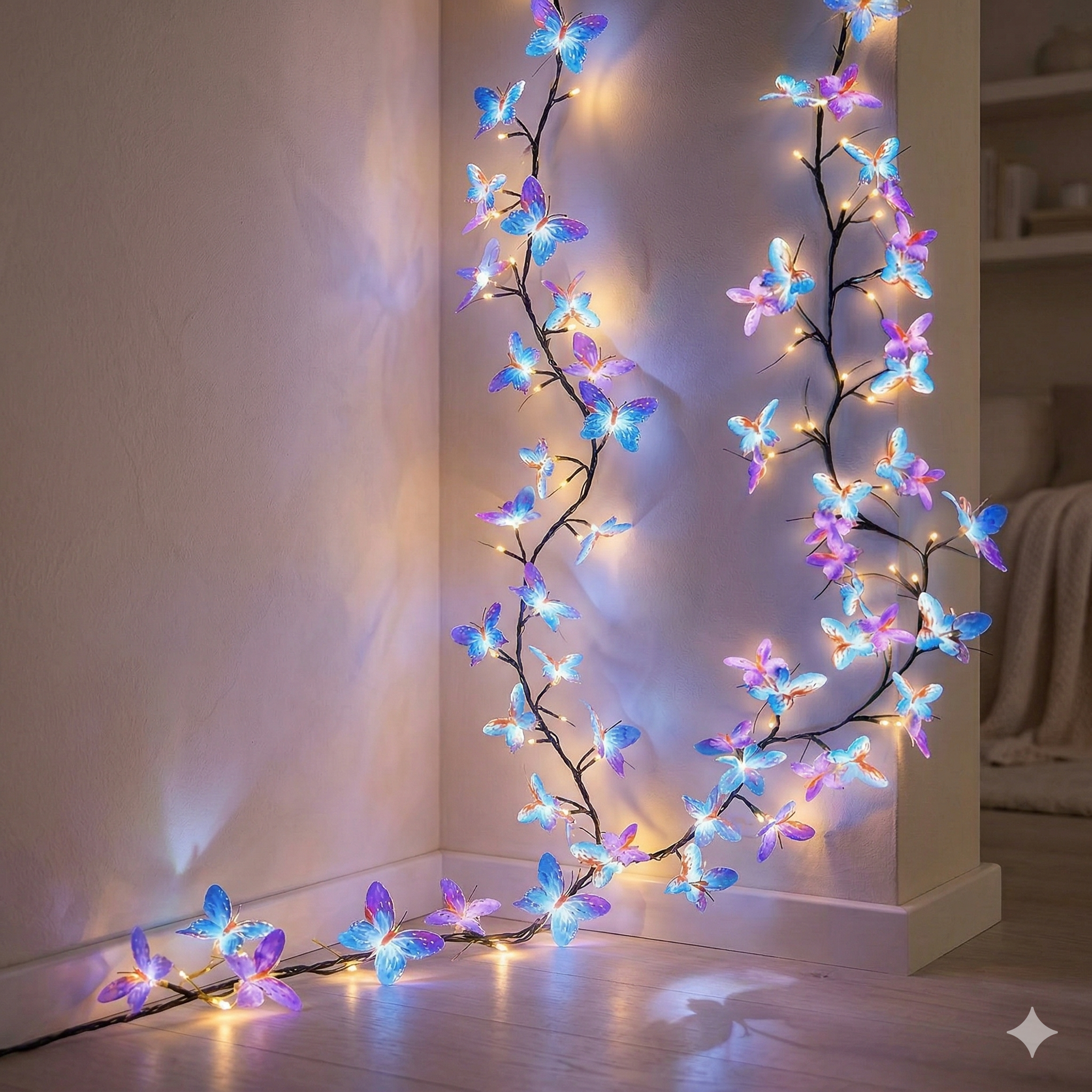 Butterfly Flower LED Vine Light