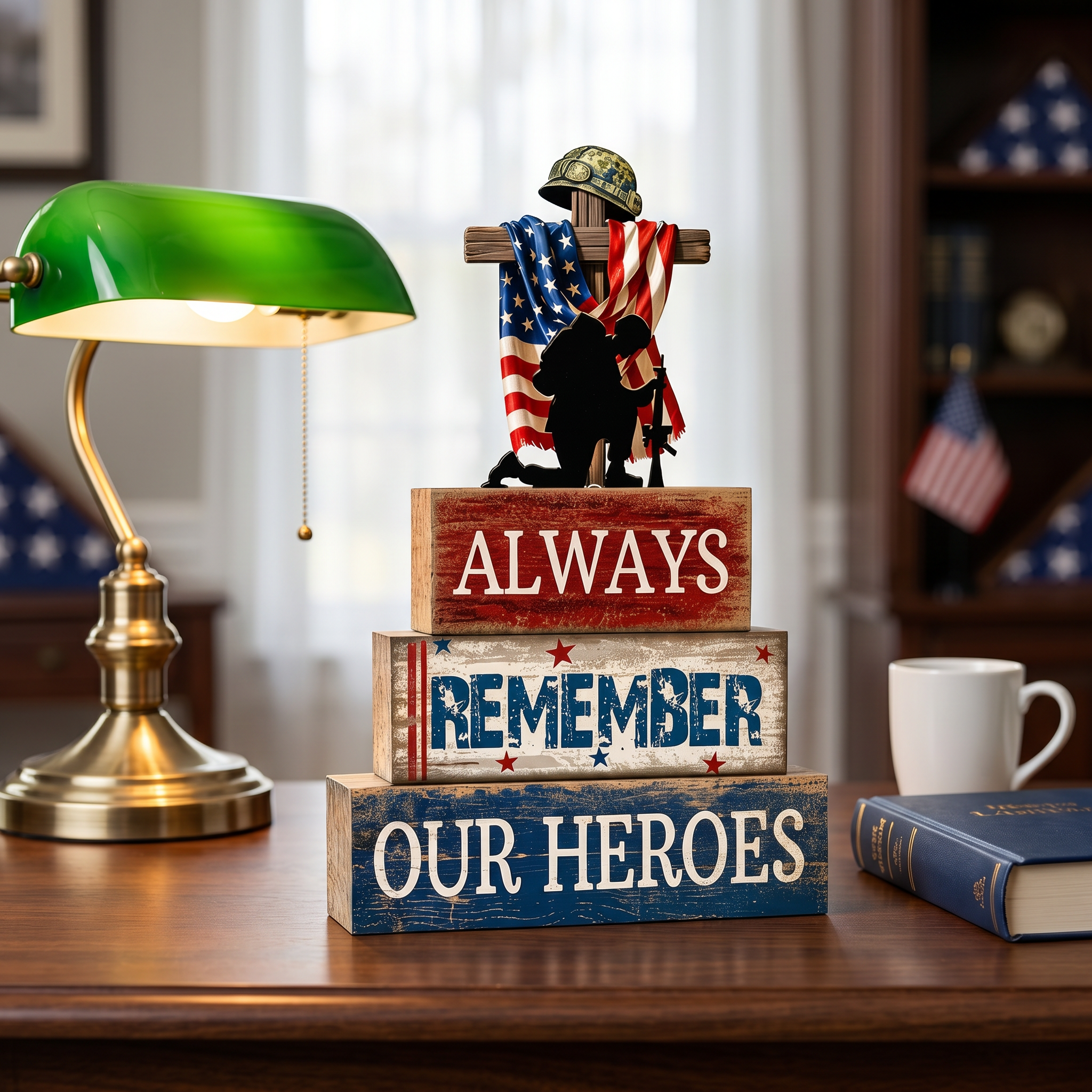 Patriotic Wooden Tabletop Decor