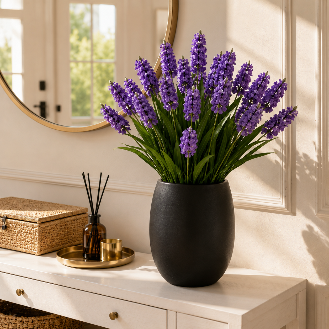 3-Flower Artificial Lavender Stem