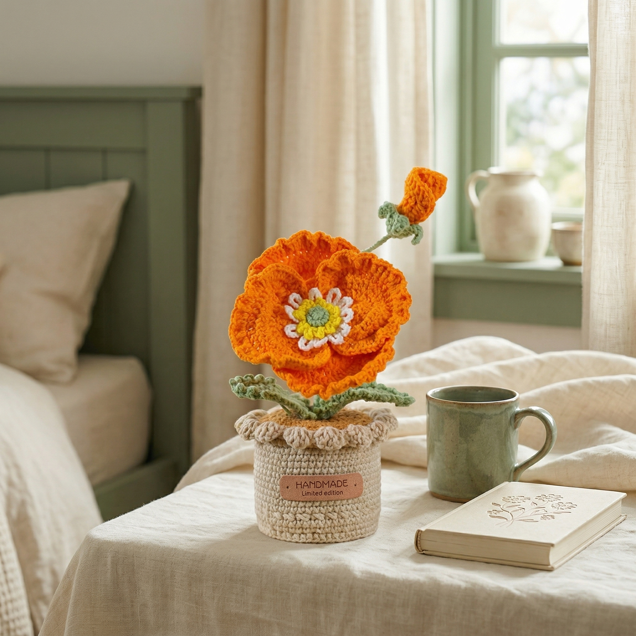 Handmade Crochet Forever Flower Pot