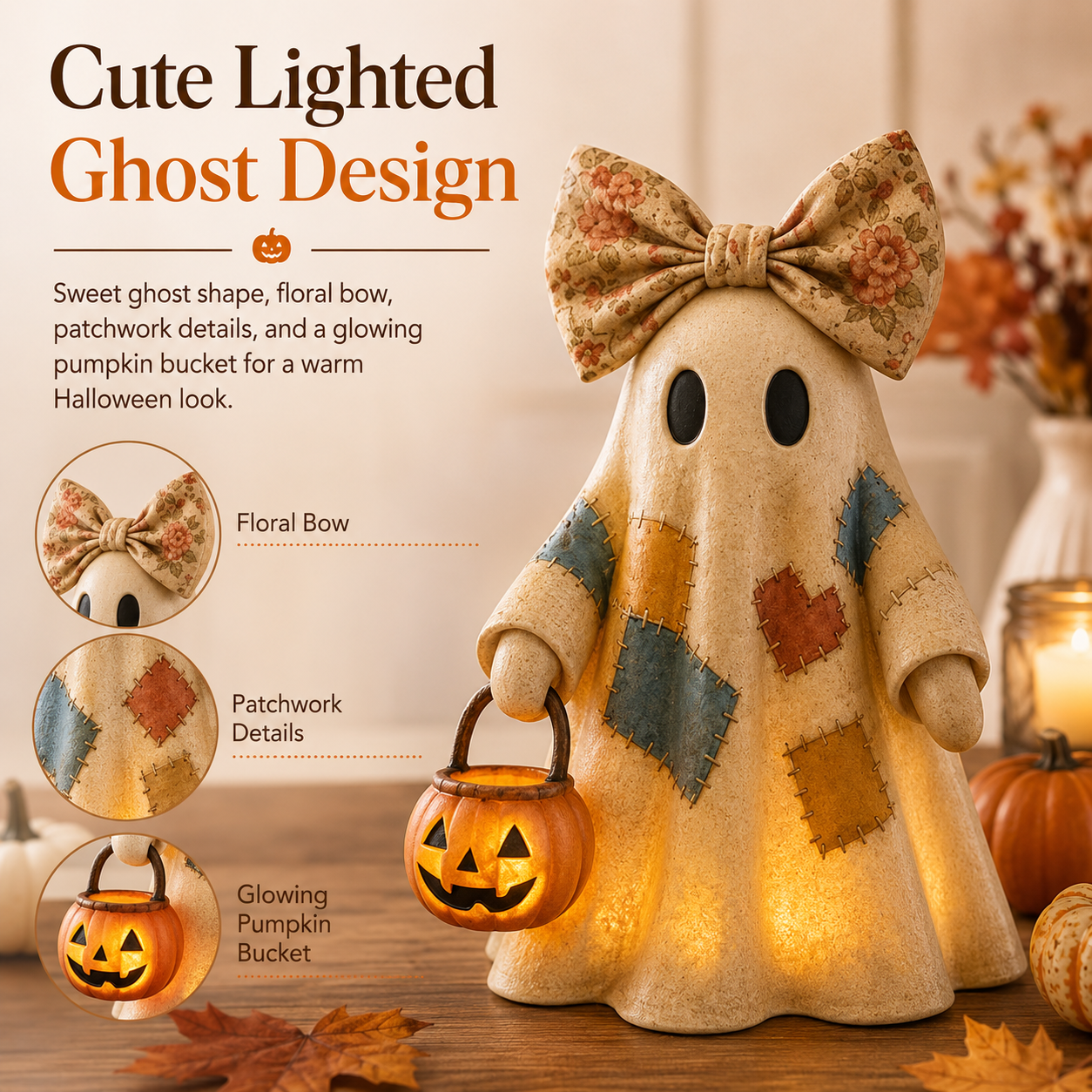 Lighted Ghost Halloween Decor