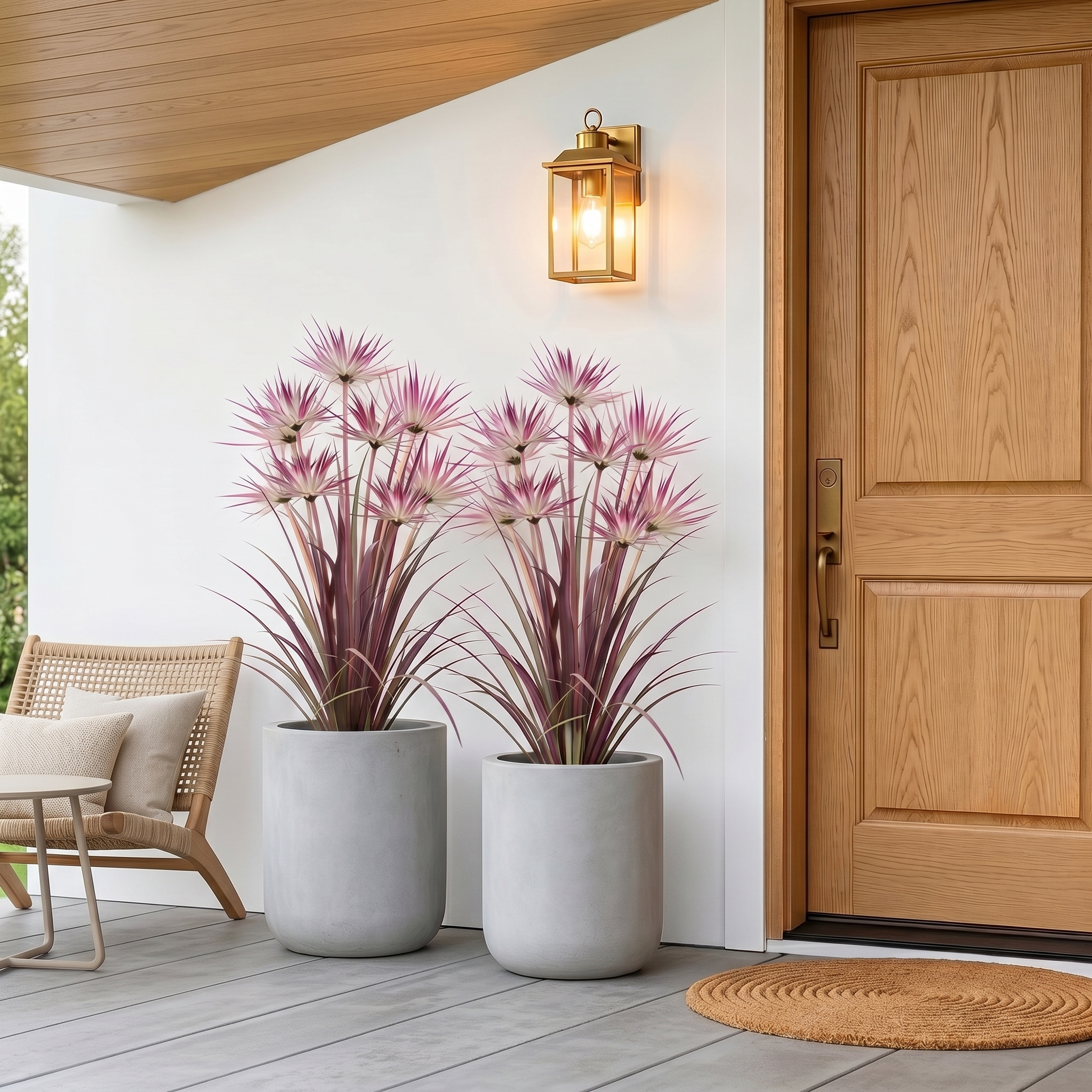 31.5-Inch Artificial Pink 5-Head Reed Grass Flowers