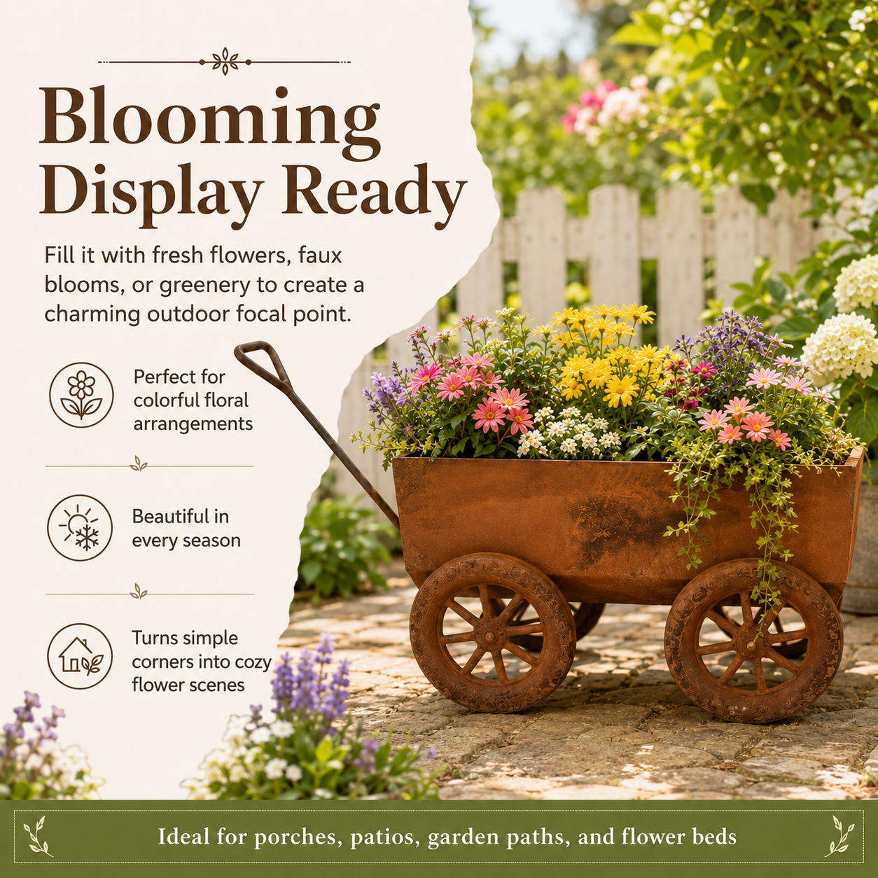 Rustic Metal Garden Planter