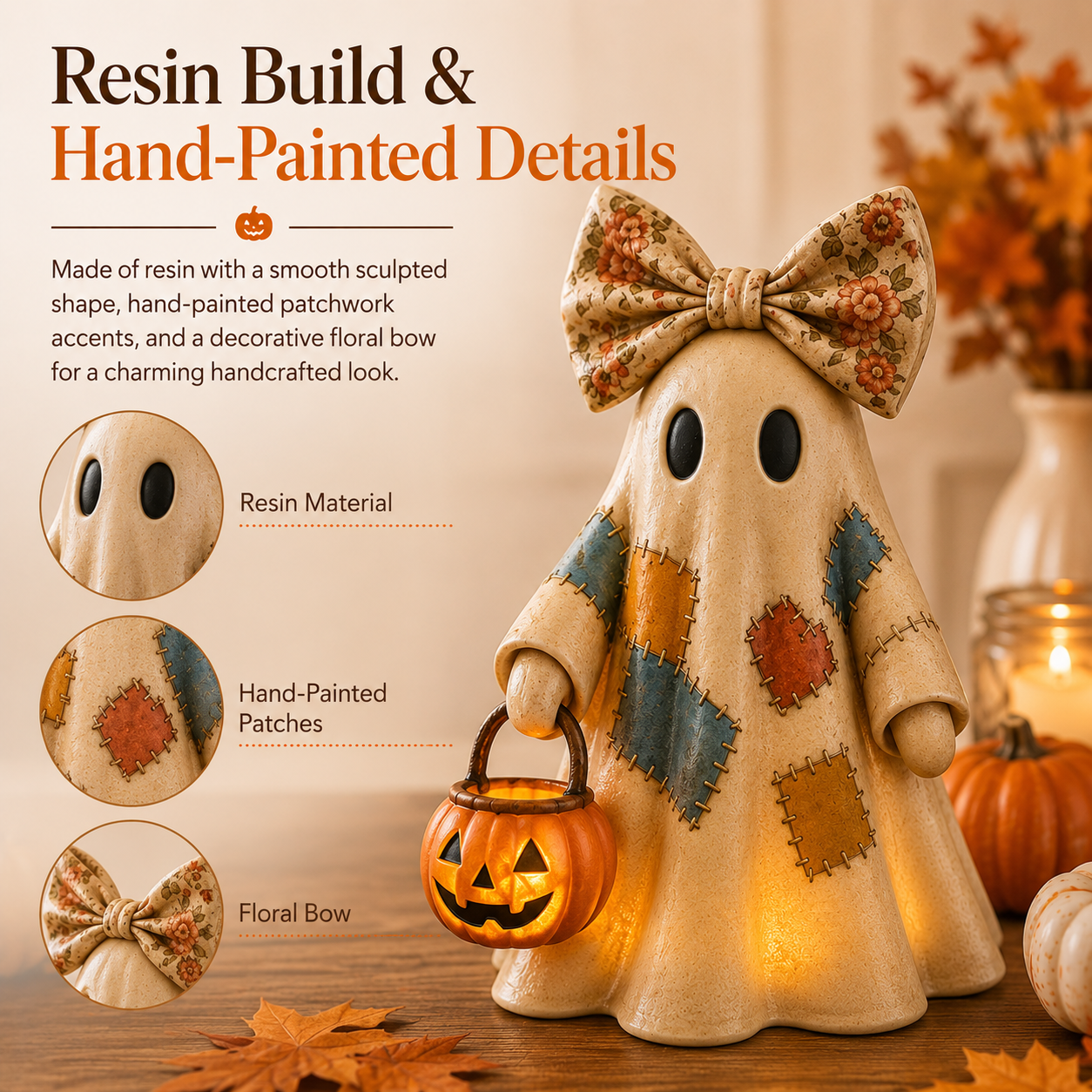 Lighted Ghost Halloween Decor