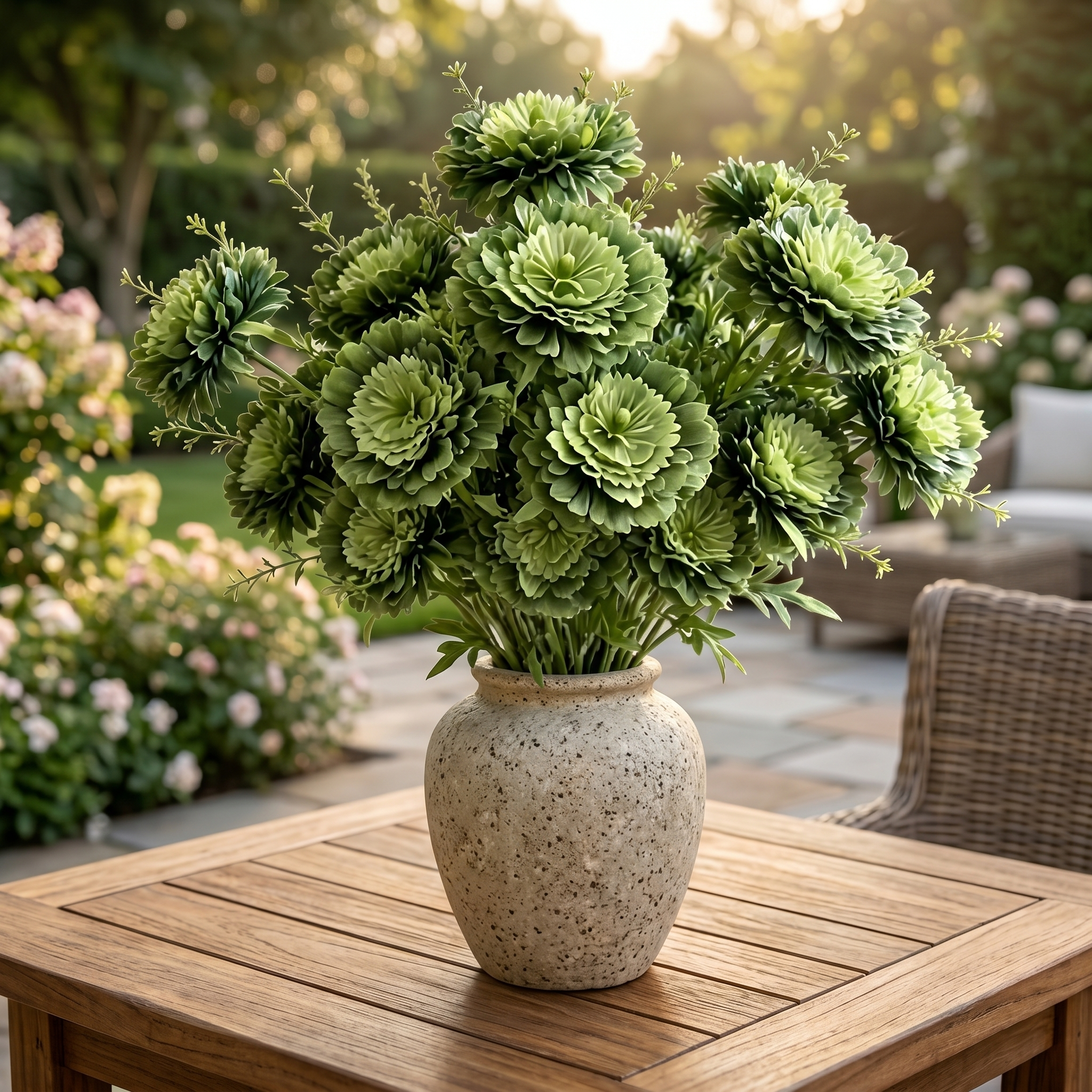 2-Pack 6-Head Artificial Layered Peony Stems