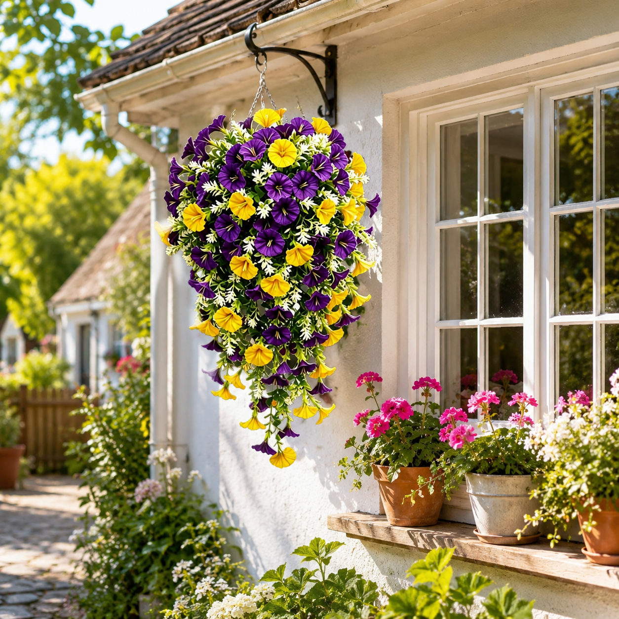 7-Piece Spring & Summer Artificial Morning Glory Hanging Vine