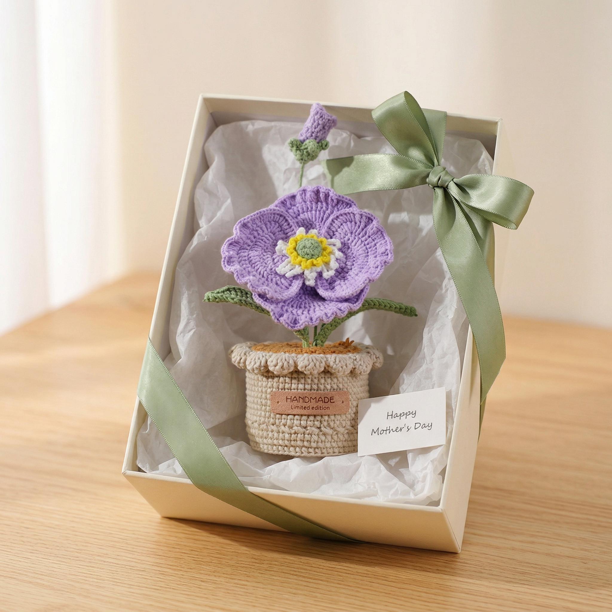 Handmade Crochet Forever Flower Pot