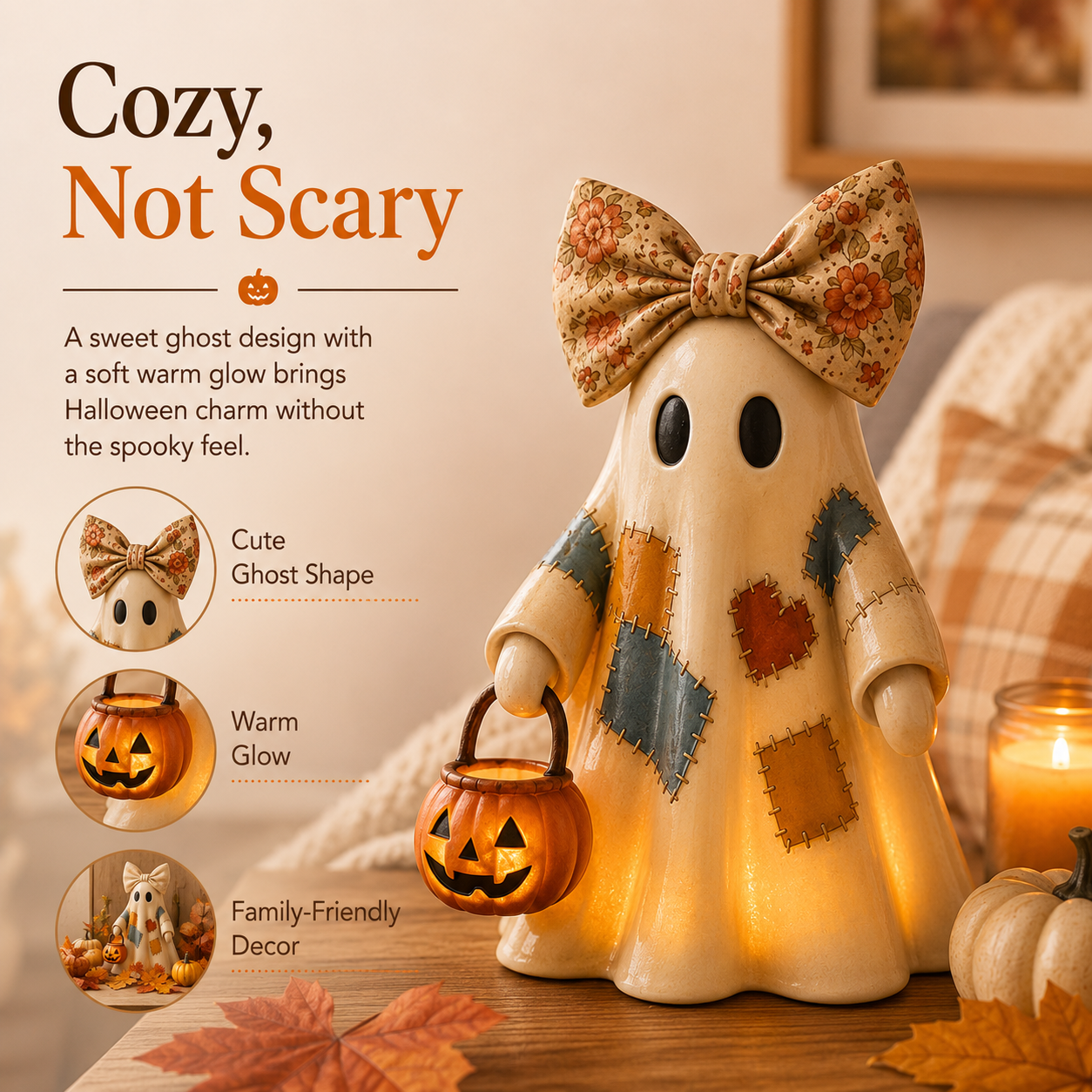 Lighted Ghost Halloween Decor