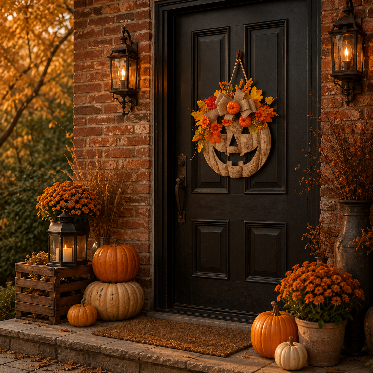 Pumpkin Door Hanger