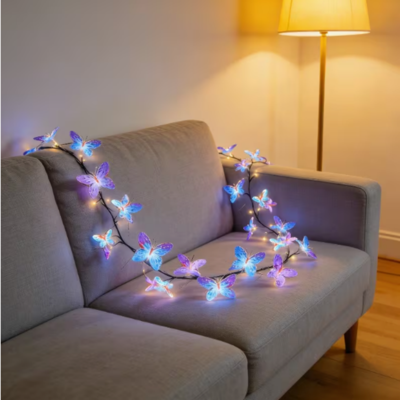 Butterfly Flower LED Vine Light
