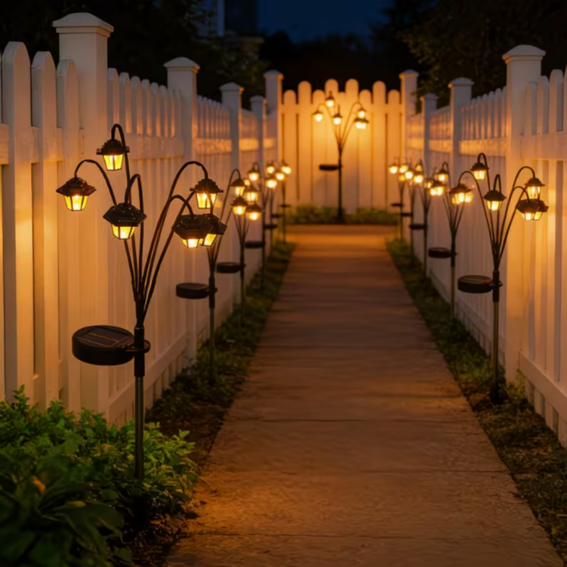 Vintage Solar Lantern Pathway Light