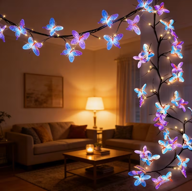 Butterfly Flower LED Vine Light