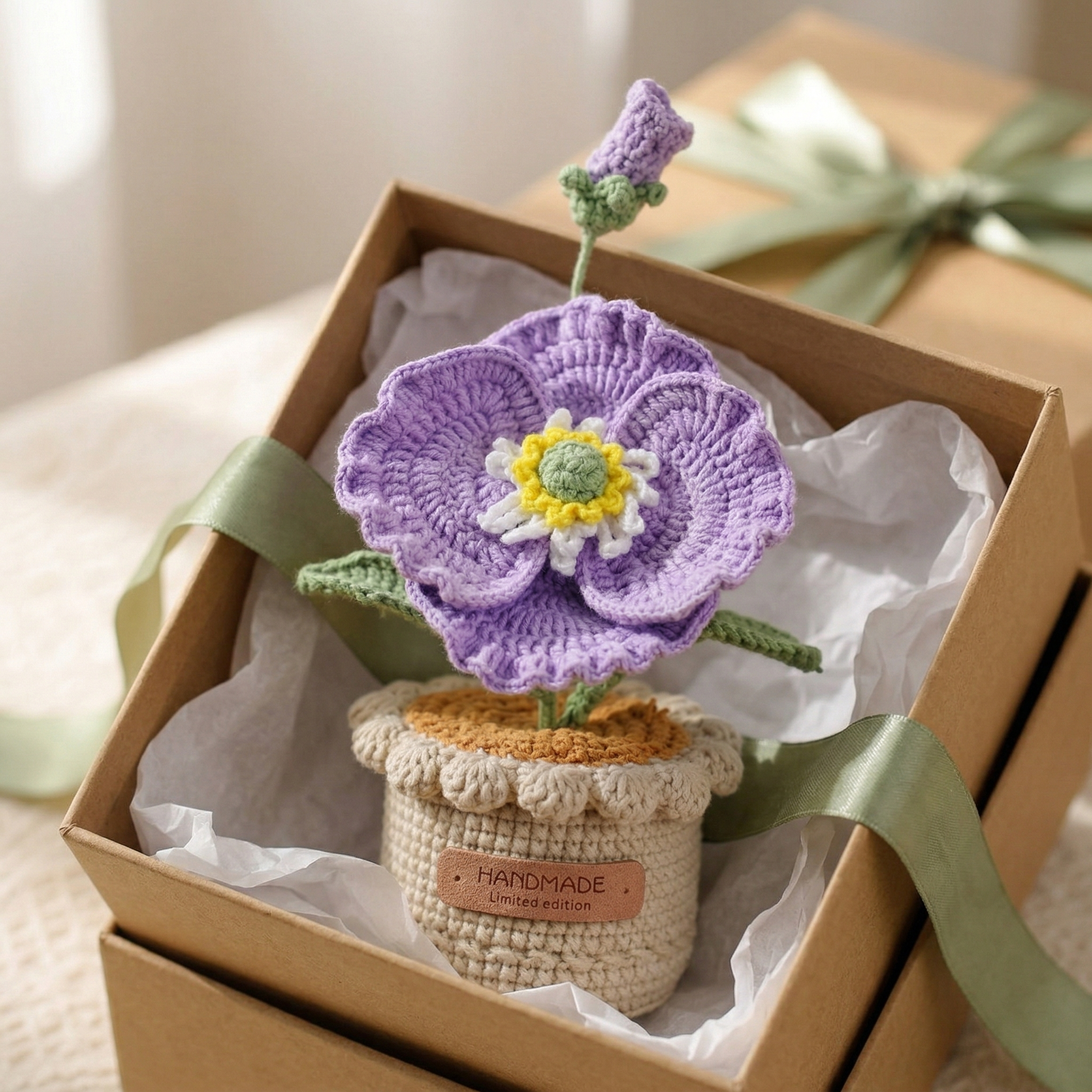 Handmade Crochet Forever Flower Pot