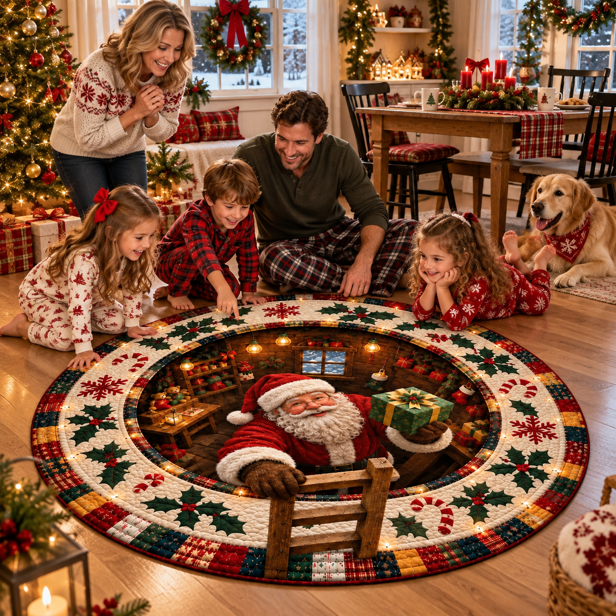 3D Christmas Magic Illusion Rug