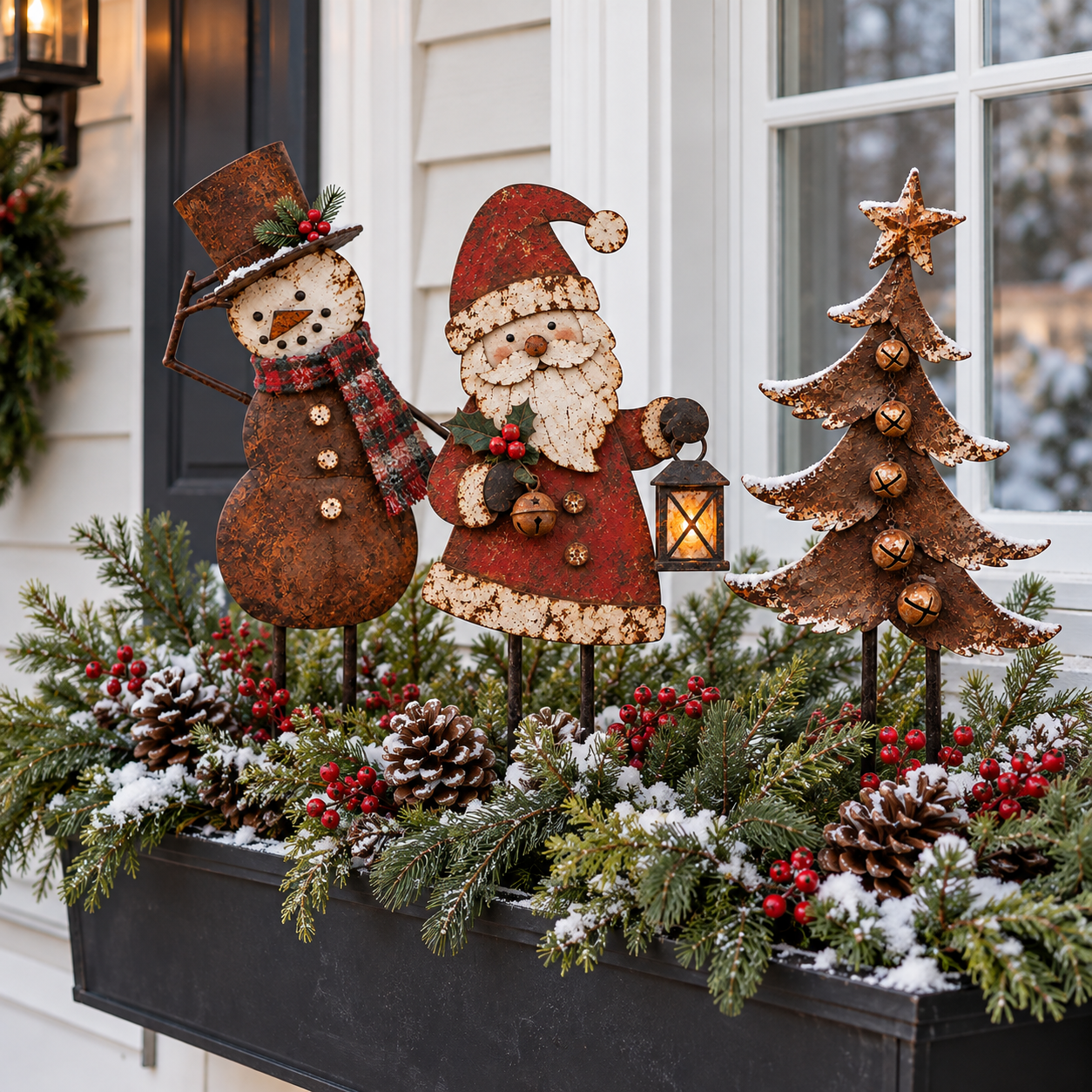Vintage Christmas Storybook Metal Trio Set