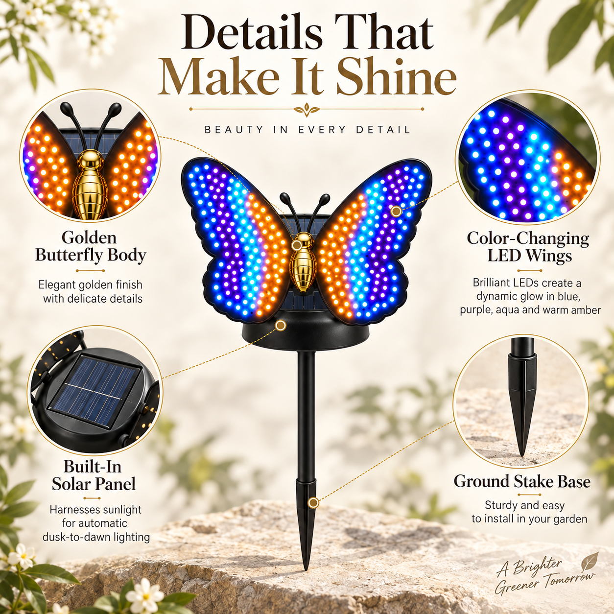 Dancing Butterfly Solar Garden Light