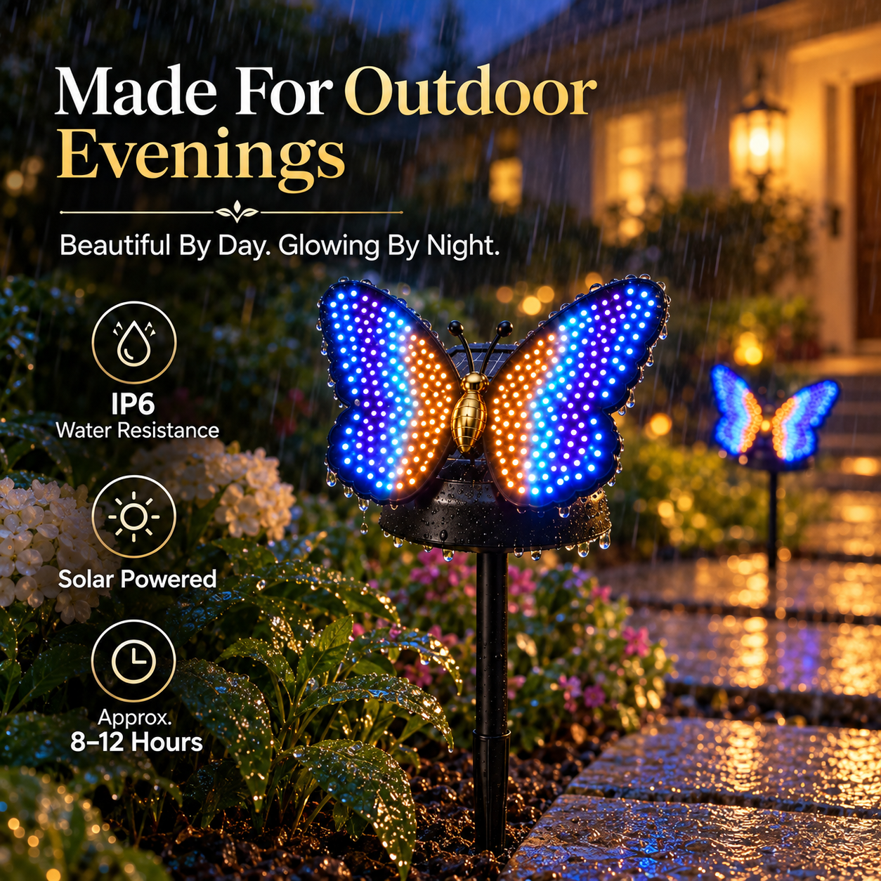 Dancing Butterfly Solar Garden Light
