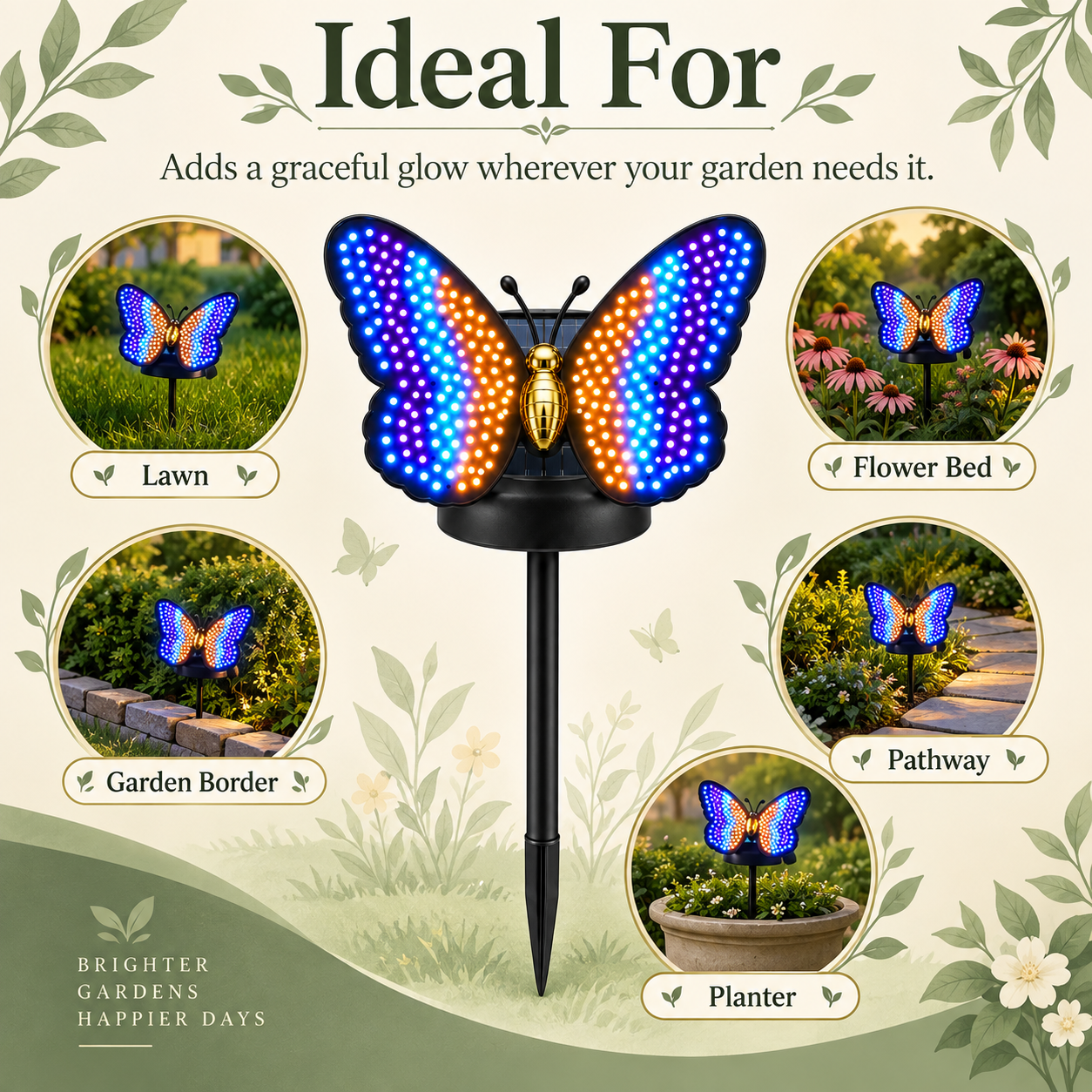 Dancing Butterfly Solar Garden Light