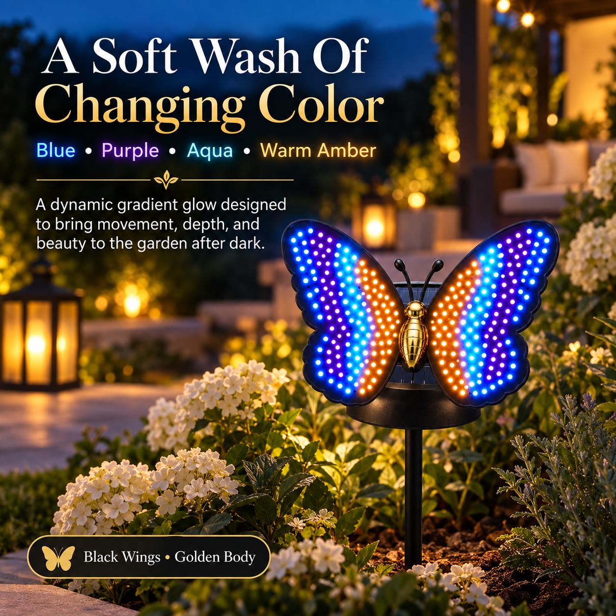 Dancing Butterfly Solar Garden Light