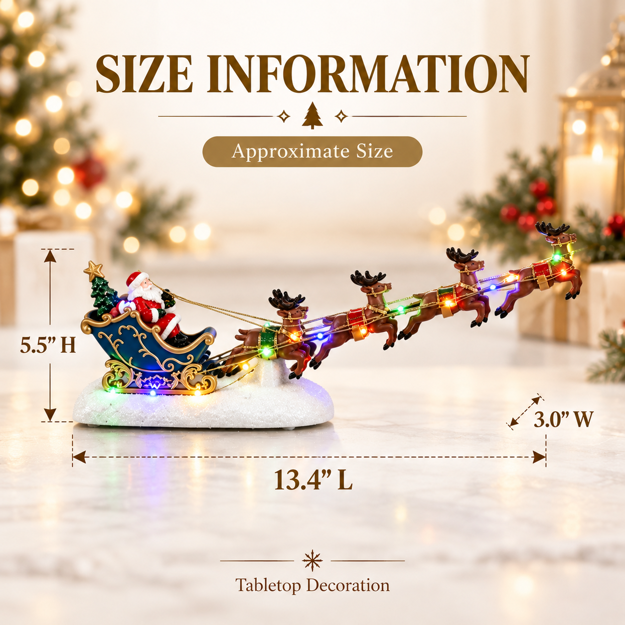 Vintage Santa’s Sleigh Ride Christmas Collectible