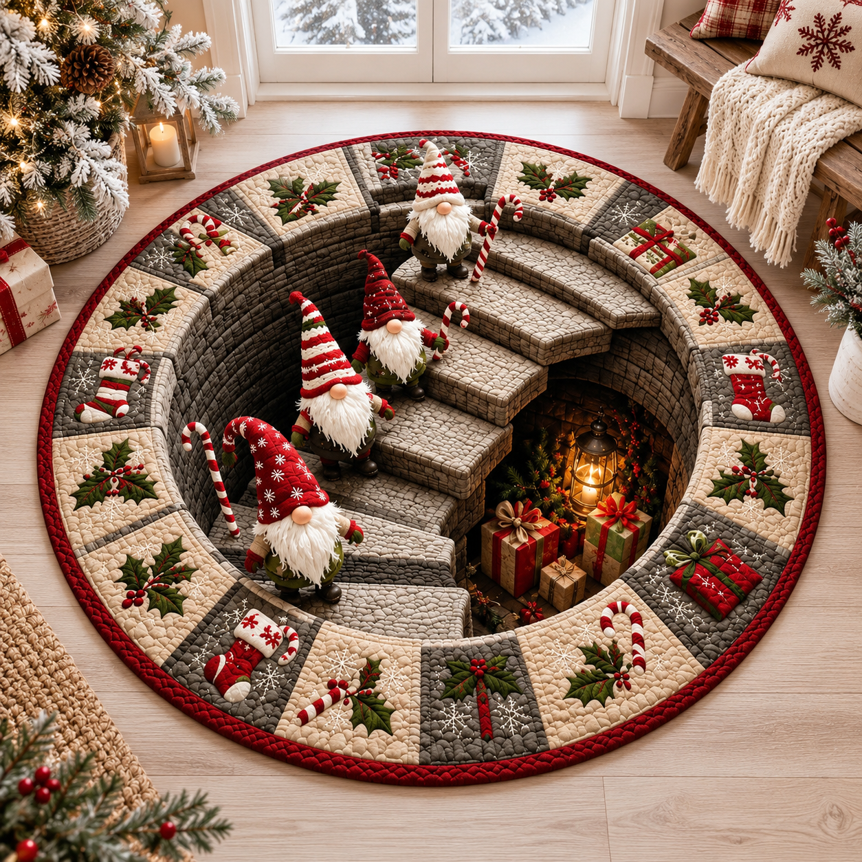 3D Christmas Magic Illusion Rug