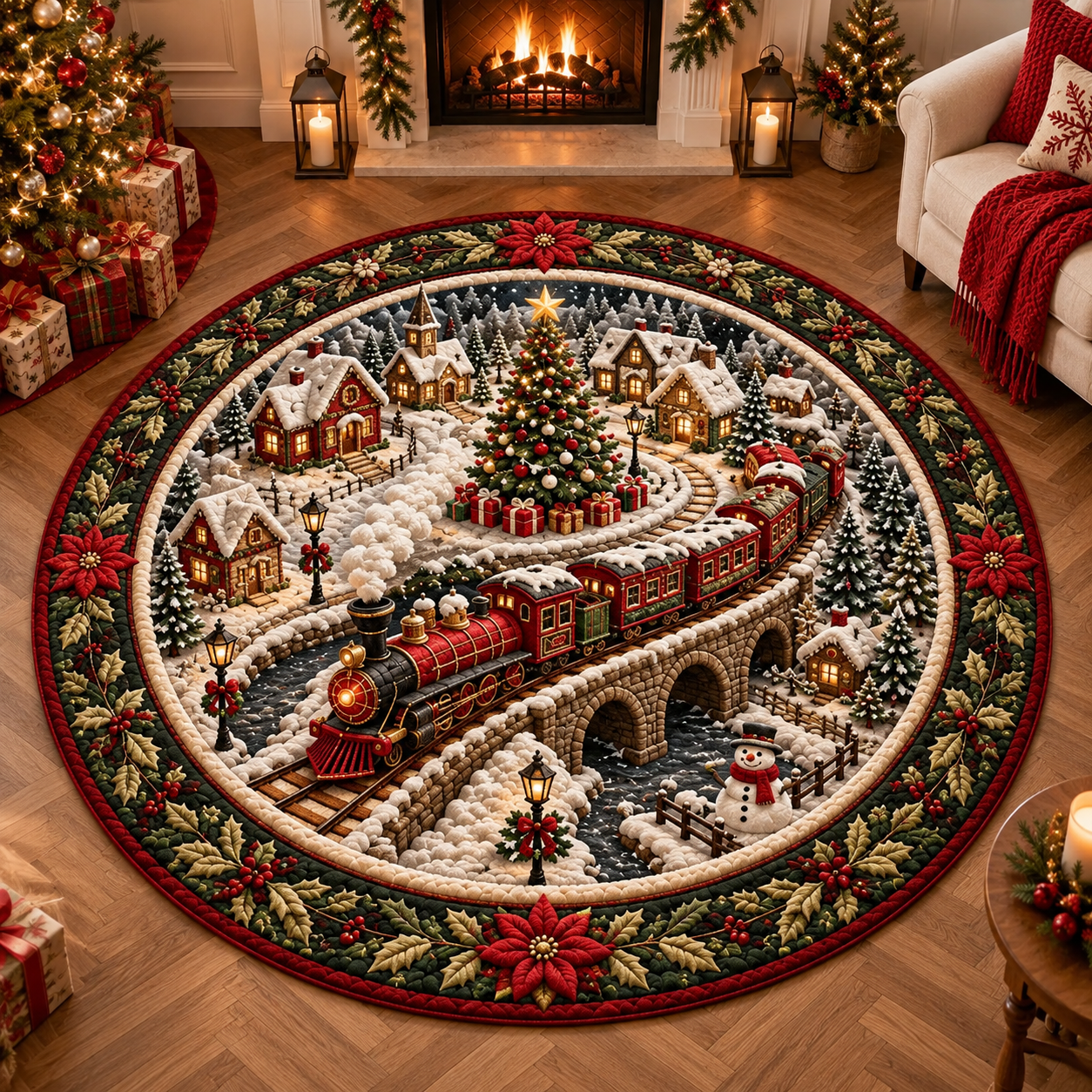 3D Christmas Magic Illusion Rug