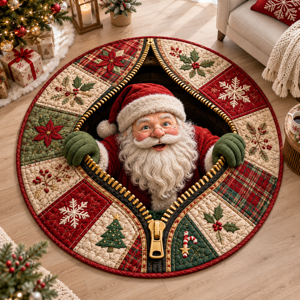 3D Christmas Magic Illusion Rug