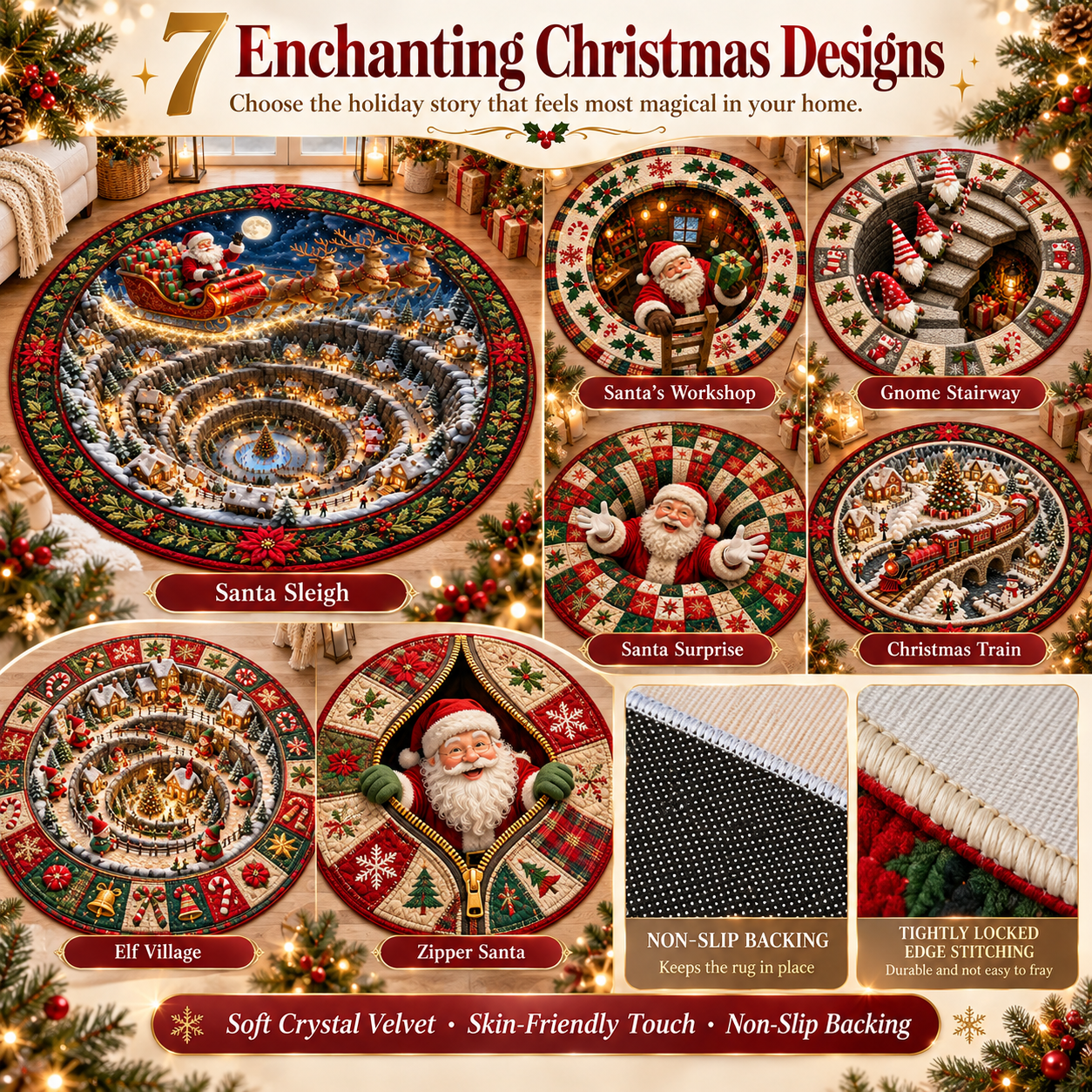 3D Christmas Magic Illusion Rug